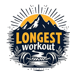 workout mountain SVG PNG design with bold lettering, black and blue floral elements