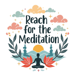peaceful scene SVG PNG design with bold lettering, floral elements, an uplifting message