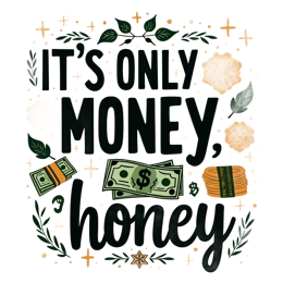 money quotes SVG PNG design with hand-drawn style, bold lettering, black and green floral elements