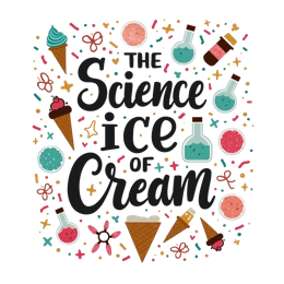 icecream science SVG PNG design with bold lettering