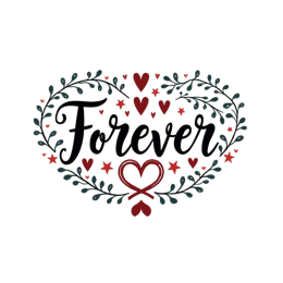 forever hearts shirt SVG PNG design with hand-drawn style