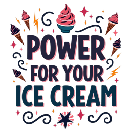 power fun SVG PNG design with bold lettering
