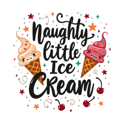 icecream naughty SVG PNG design with bold lettering