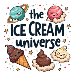 icecream universe SVG PNG design with bold lettering