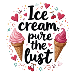 icecream lust SVG PNG design with bold lettering