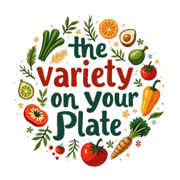 variety plate vegetables SVG PNG design with bold lettering, red and green floral elements