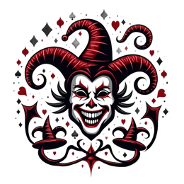 joker SVG PNG design with clean design elements