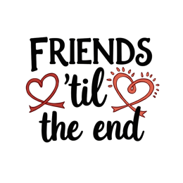 friends love shirt SVG PNG design with bold lettering, an uplifting message