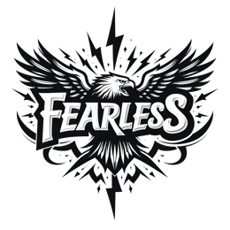 fearless eagle SVG PNG design with bold lettering