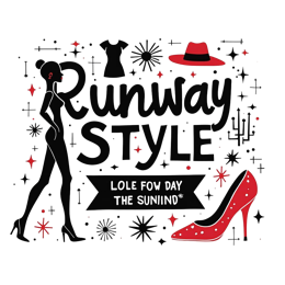 runway fashion shirt SVG PNG design with bold lettering