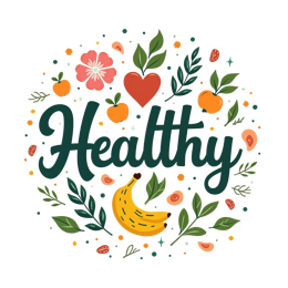 healthy fruits illustration SVG PNG design with orange and pink floral elements