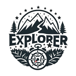 explorer mountains compass shirt SVG PNG design with bold lettering