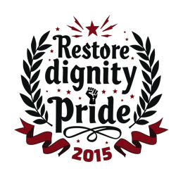 dignity pride SVG PNG design with bold lettering, black and white floral elements