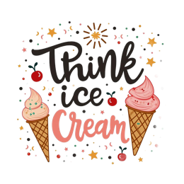 icecream cups SVG PNG design with bold lettering
