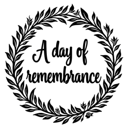 remembrance wreath SVG PNG design with black and white floral elements