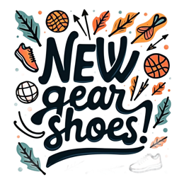 newgear shoes SVG PNG design with bold lettering