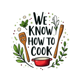 cooking tools herbs shirt SVG PNG design with bold lettering, red and green floral elements