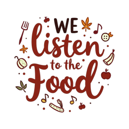 listen flavors SVG PNG design with bold lettering, red floral elements