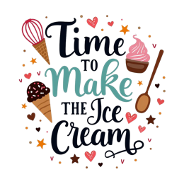 time make ice cream SVG PNG design with bold lettering