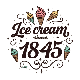 icecream shirt SVG PNG design with bold lettering