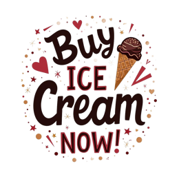 buy ice cream SVG PNG design with bold lettering