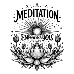 illustration flower SVG PNG design with bold lettering, black and white floral elements, an uplifting message