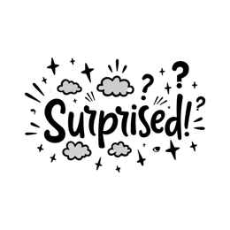 quotes surprised SVG PNG design with bold lettering