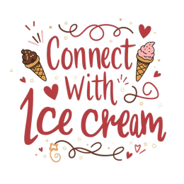 connect with ice cream SVG PNG design