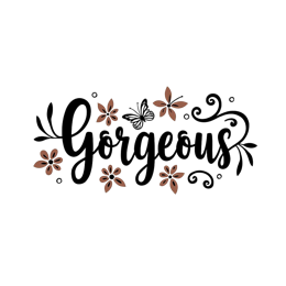 gorgeous flower butterfly SVG PNG design with bold lettering, black and white floral elements, an uplifting message