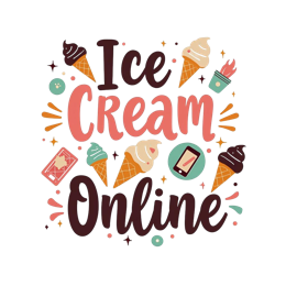 icecream online SVG PNG design with bold lettering