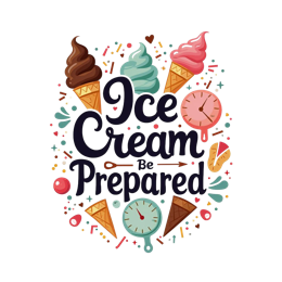 icecream prepared SVG PNG design with bold lettering