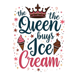 queen crown SVG PNG design with bold lettering