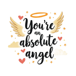 quotes angel shirt SVG PNG design with bold lettering