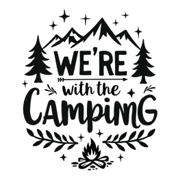 camping nature SVG PNG design with bold lettering