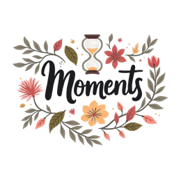 moments flora SVG PNG design with orange and pink floral elements