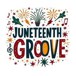 juneteenth groove SVG PNG design with bold lettering