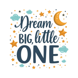 dream big stars SVG PNG design with bold lettering, an uplifting message