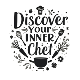 food illustration SVG PNG design with bold lettering, black floral elements