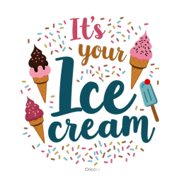 icecream sprinkles SVG PNG design with bold lettering