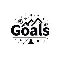 goals mountains SVG PNG design with bold lettering