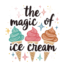 ice cream magic SVG PNG design with bold lettering
