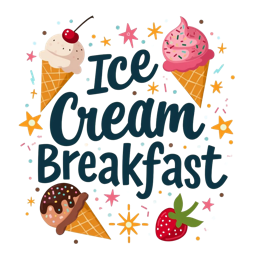 icecream breakfast SVG PNG design with bold lettering