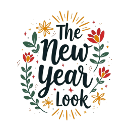 decoration florals SVG PNG design with hand-drawn style, bold lettering, red and green floral elements