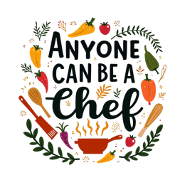 food chef quote SVG PNG design with bold lettering