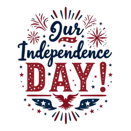 independence day fireworks SVG PNG design with bold lettering