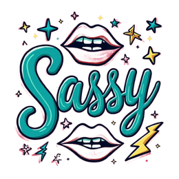 sassy lips stars SVG PNG design with bold lettering
