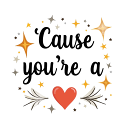 love stars SVG PNG design with bold lettering