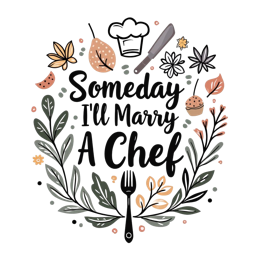 quote chefs SVG PNG design with bold lettering, orange and pink floral elements