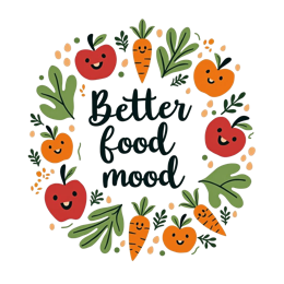 mood vegetables SVG PNG design with bold lettering, black and white floral elements, an uplifting message
