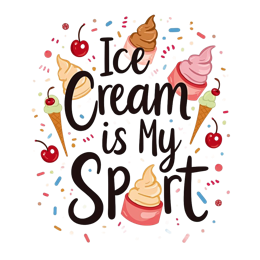 icecream sport SVG PNG design with bold lettering